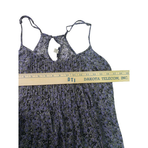 American Eagle Outfitters AEO Blue Women's Floral Mini Dress sz S Lace Shift - Picture 6 of 8